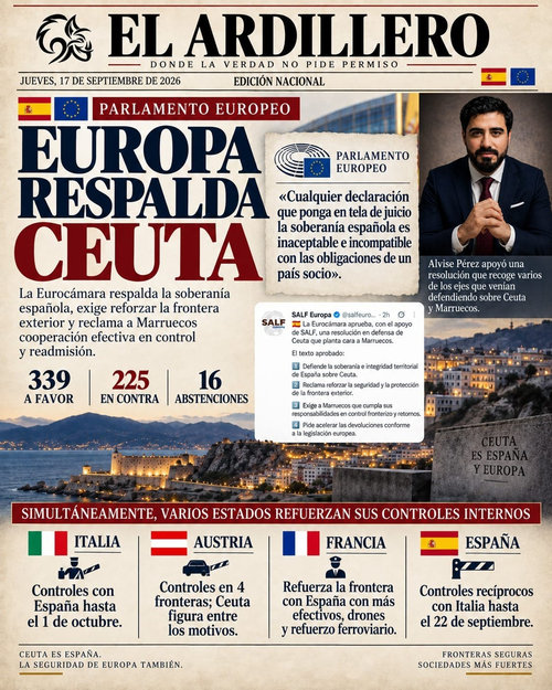 Portada: Europa y Ceuta · portada de archivo · 17/09